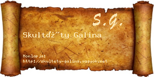 Skultéty Galina névjegykártya